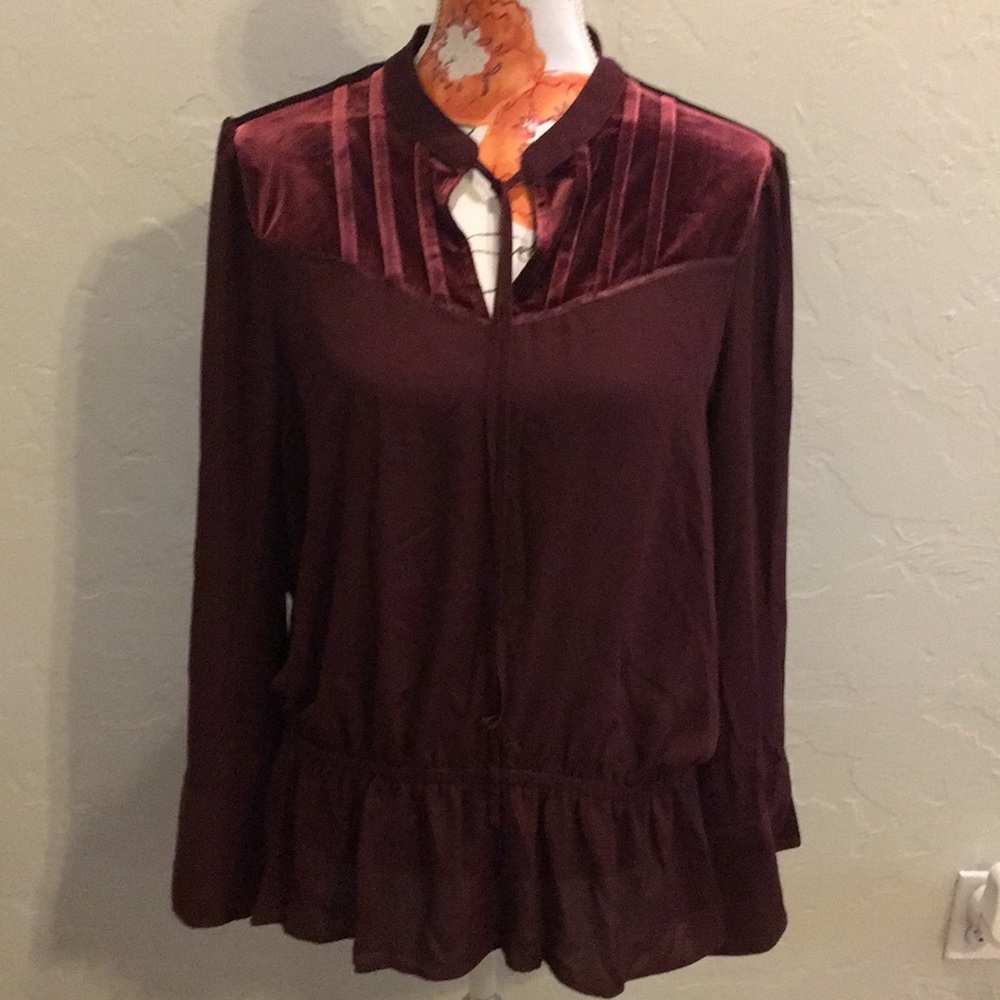 Burgundy blouse